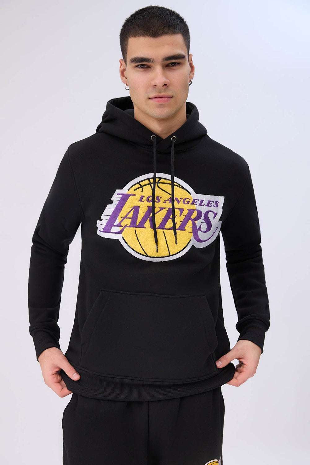 Mens Los Angeles Lakers Chenille Logo Hoodie Mens Los Angeles Lakers Chenille Logo Hoodie