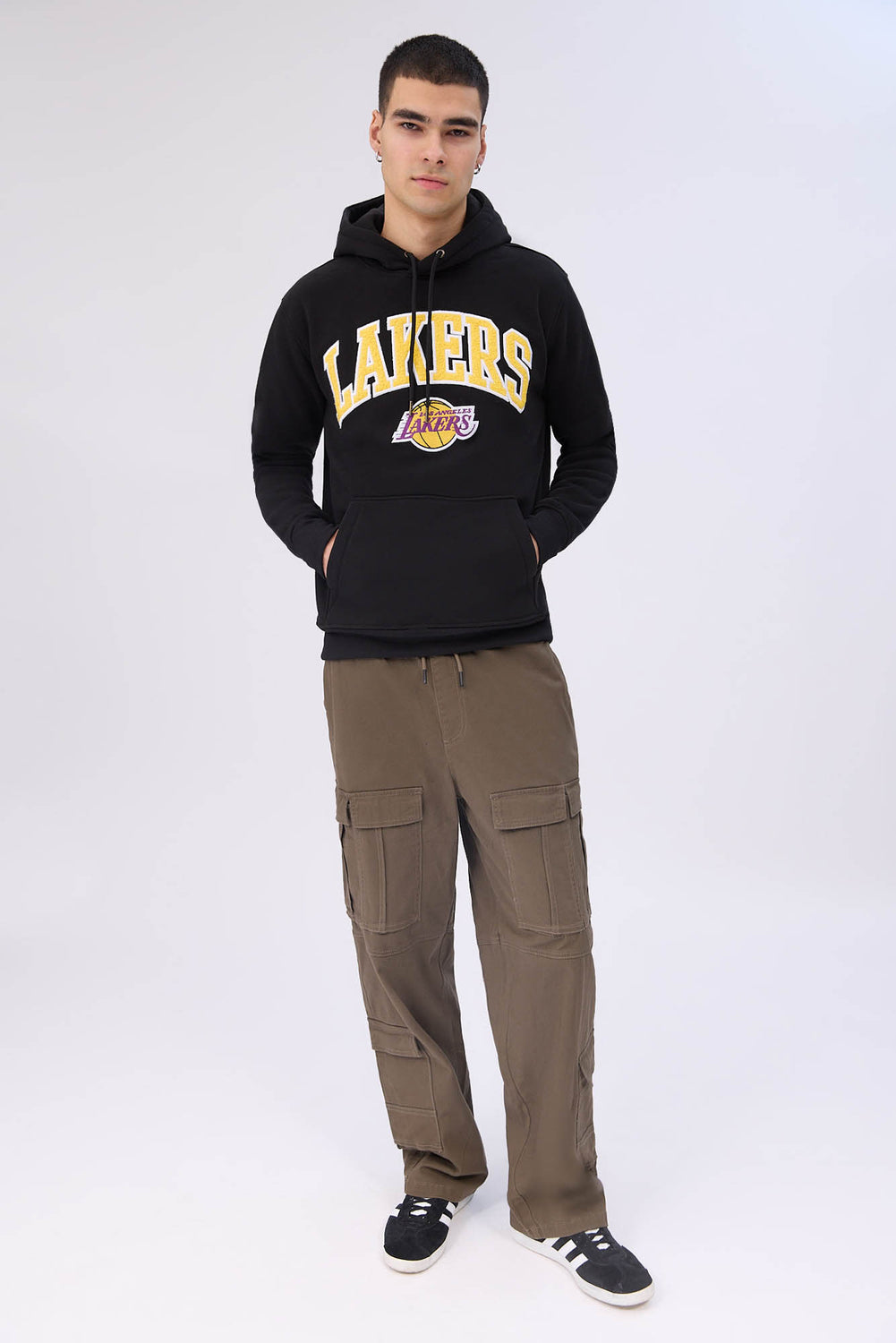 Mens LA Lakers Chenille Logo Hoodie Mens LA Lakers Chenille Logo Hoodie