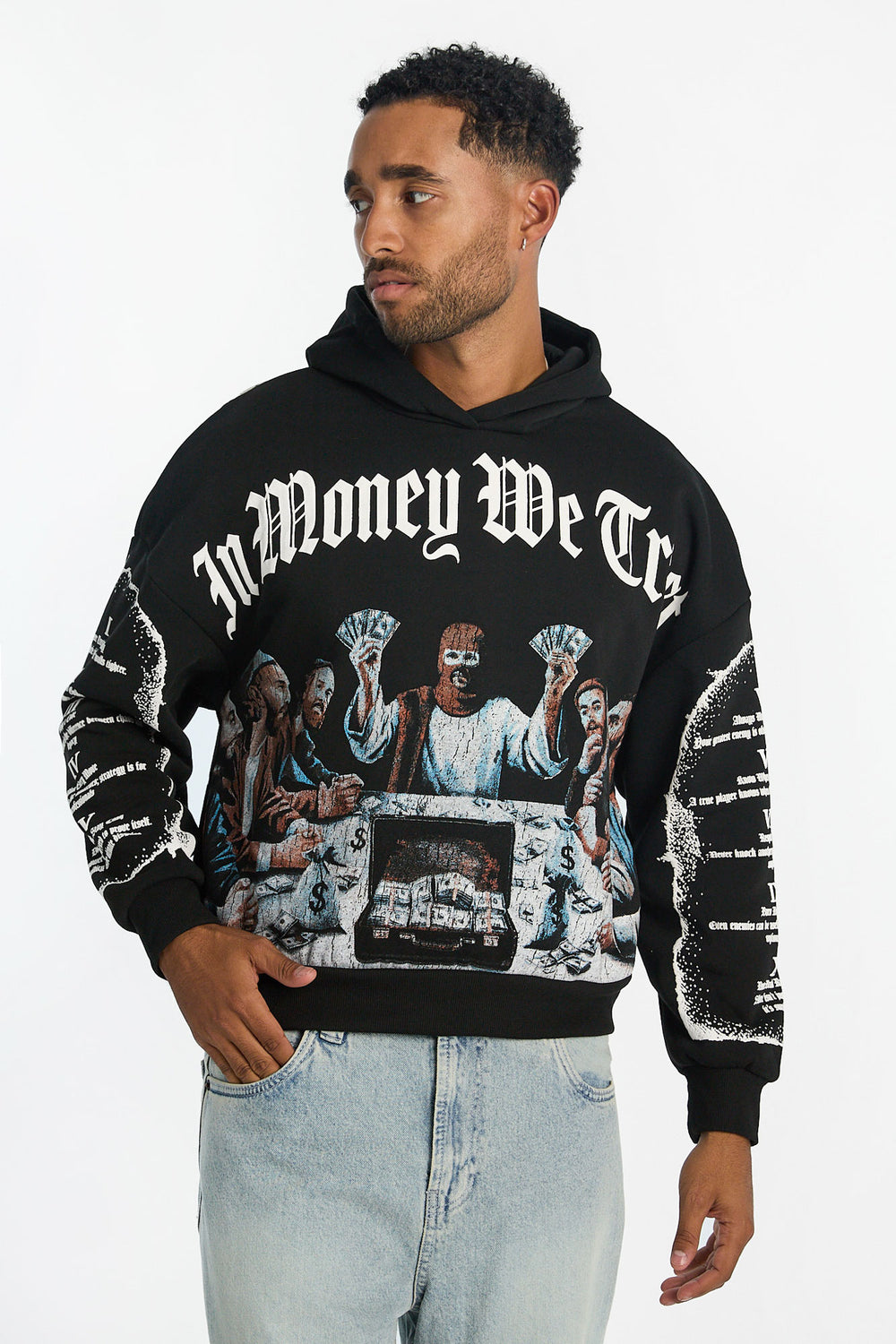 Mens Crooks & Castles Trust Money Hoodie Mens Crooks & Castles Trust Money Hoodie