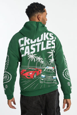 Haut à capuchon imprimé course Crooks & Castles homme