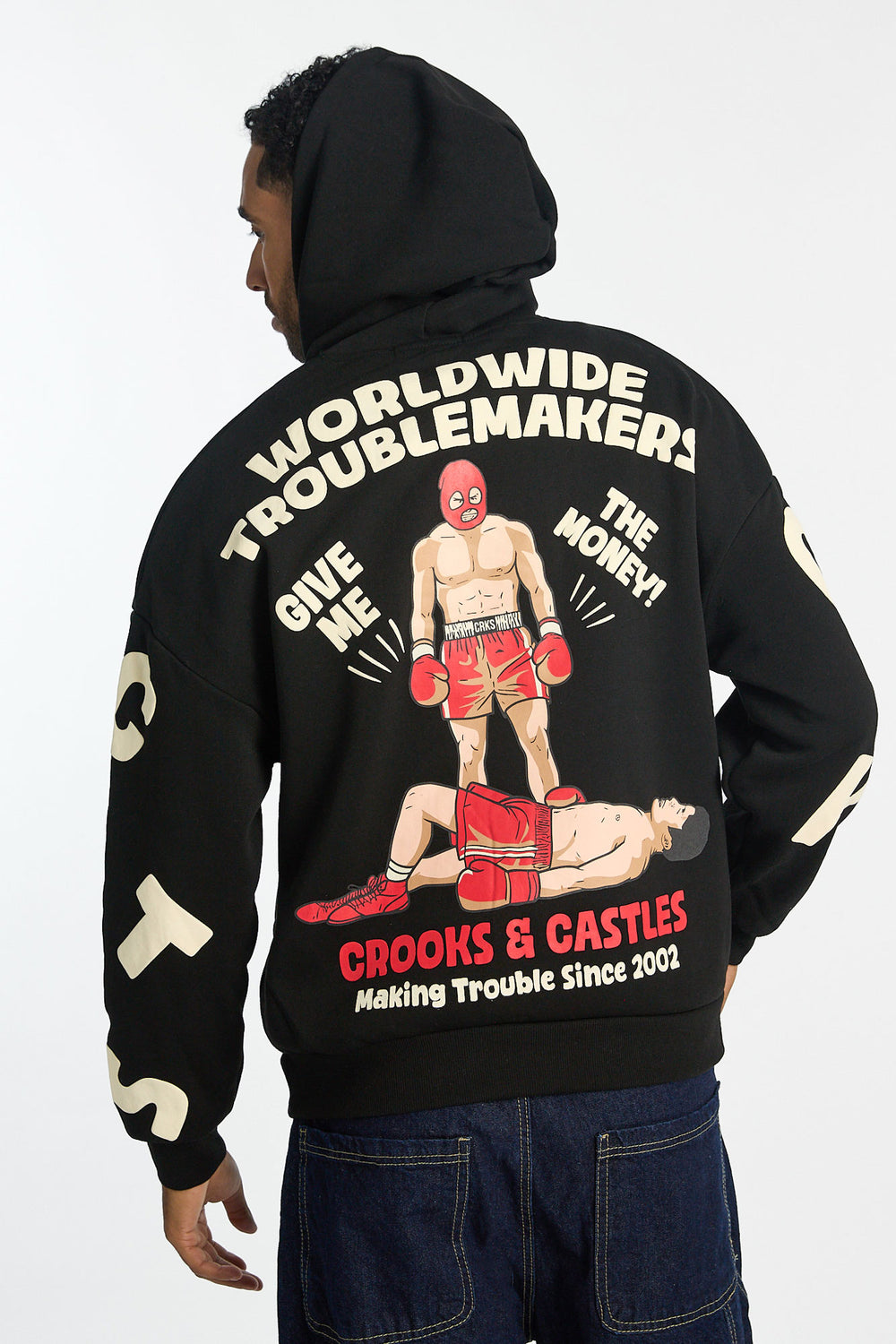 Mens Crooks & Castles Boxing Hoodie Mens Crooks & Castles Boxing Hoodie
