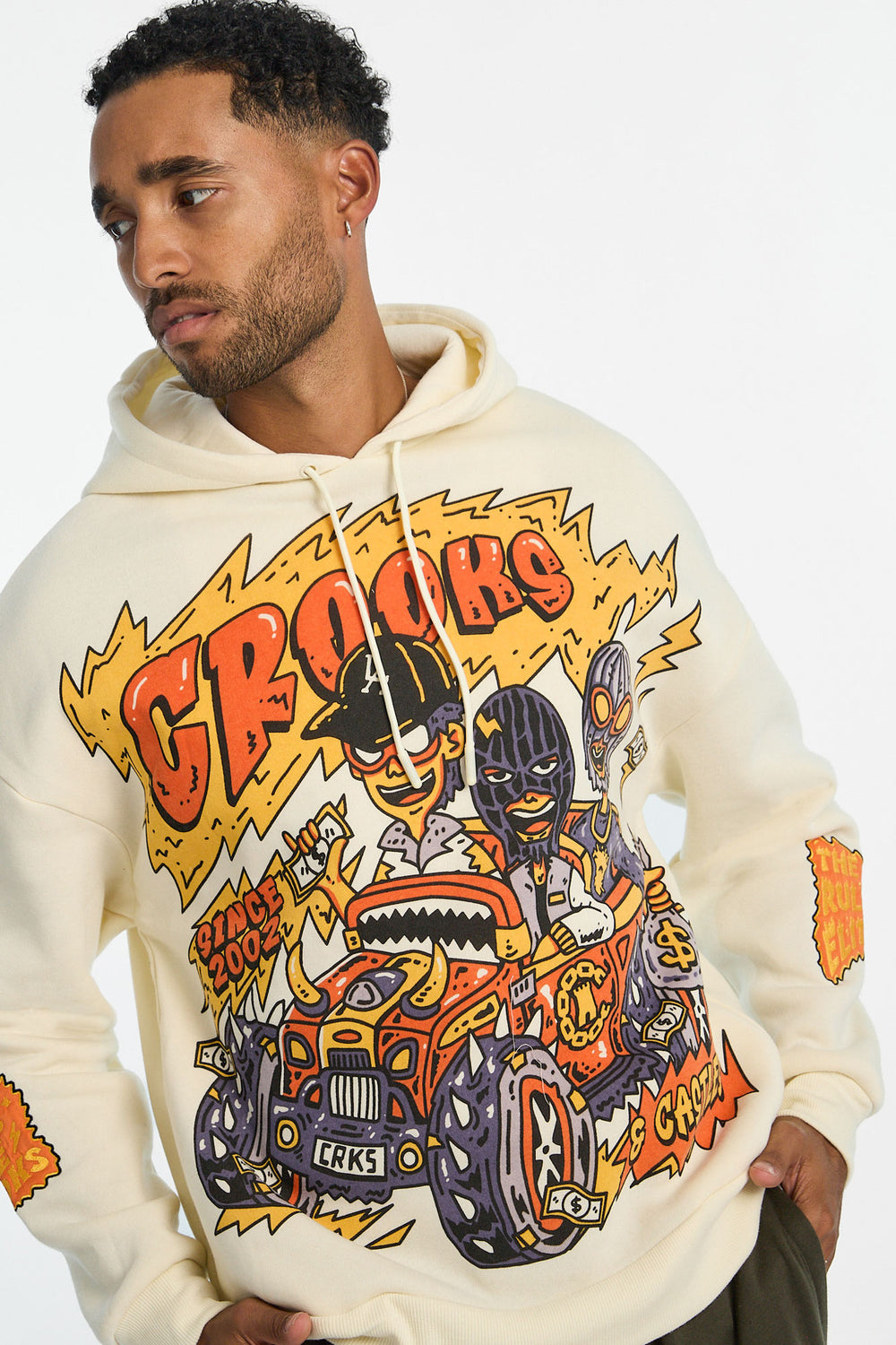 Haut à capuchon imprimé Crooks & Castles homme Haut à capuchon imprimé Crooks & Castles homme