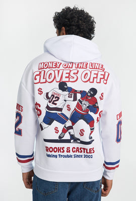Haut à capuchon zippé imprimé hockey Crooks & Castles homme