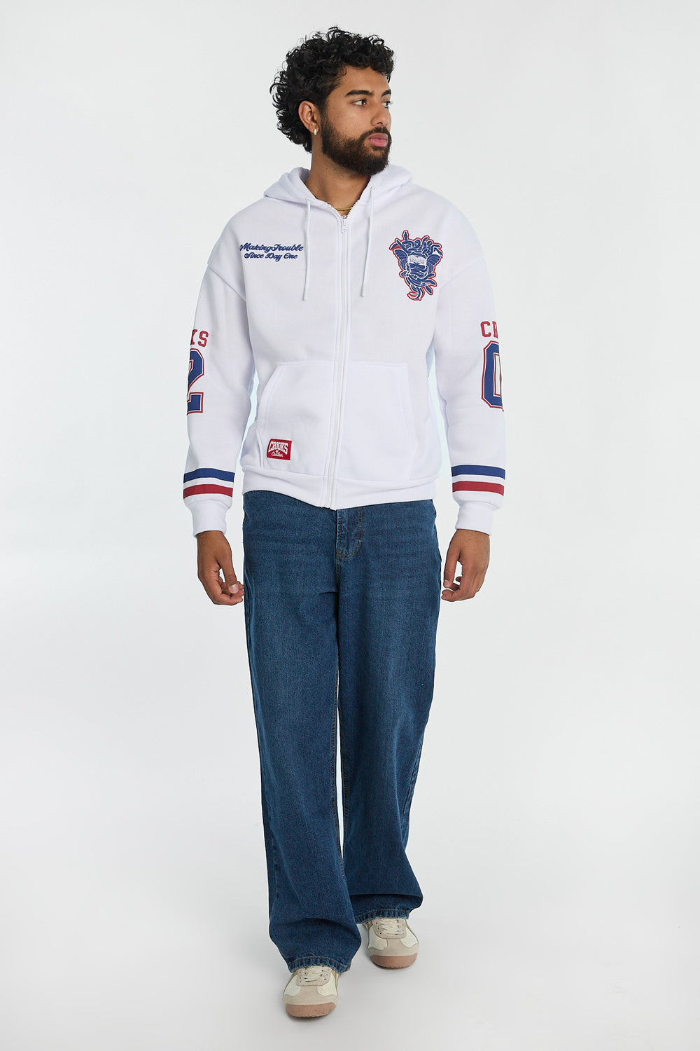 Haut à capuchon zippé imprimé hockey Crooks & Castles homme Haut à capuchon zippé imprimé hockey Crooks & Castles homme - West49