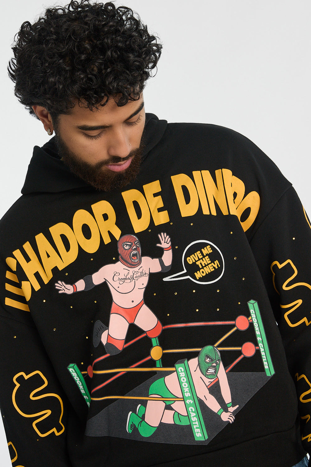 Haut à capuchon imprimé Luchador Crooks & Castles homme Haut à capuchon imprimé Luchador Crooks & Castles homme
