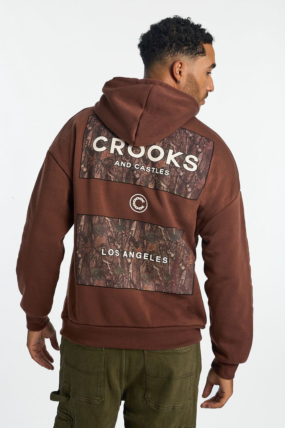 Haut à capuchon imprimé camouflage arbres Crooks & Castles homme Haut à capuchon imprimé camouflage arbres Crooks & Castles homme