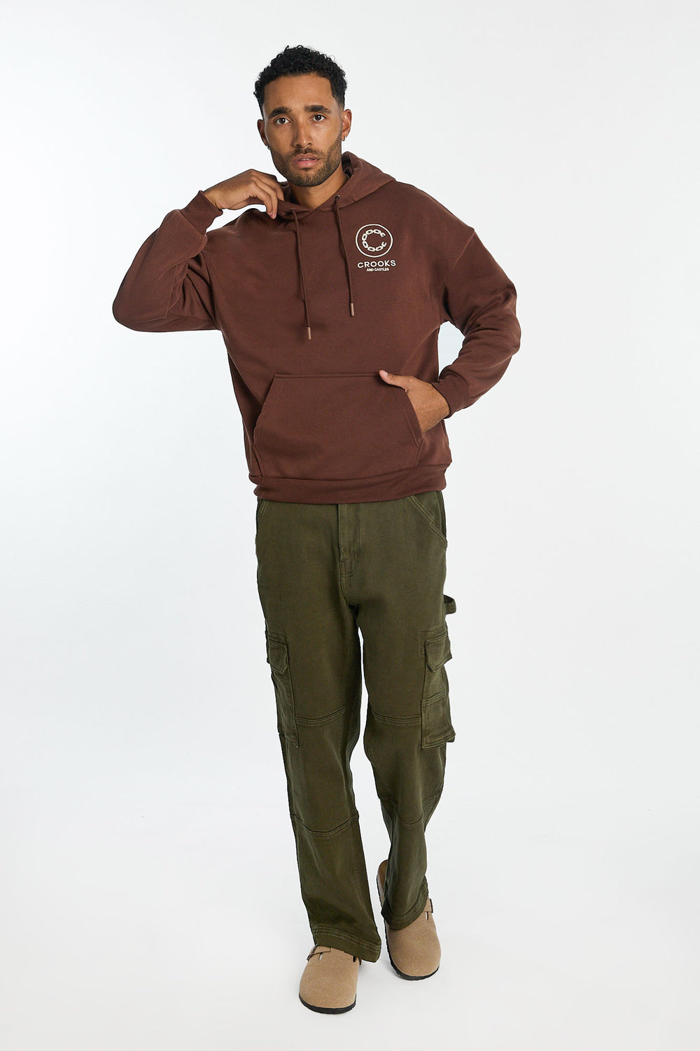 Haut à capuchon imprimé camouflage arbres Crooks & Castles homme Haut à capuchon imprimé camouflage arbres Crooks & Castles homme
