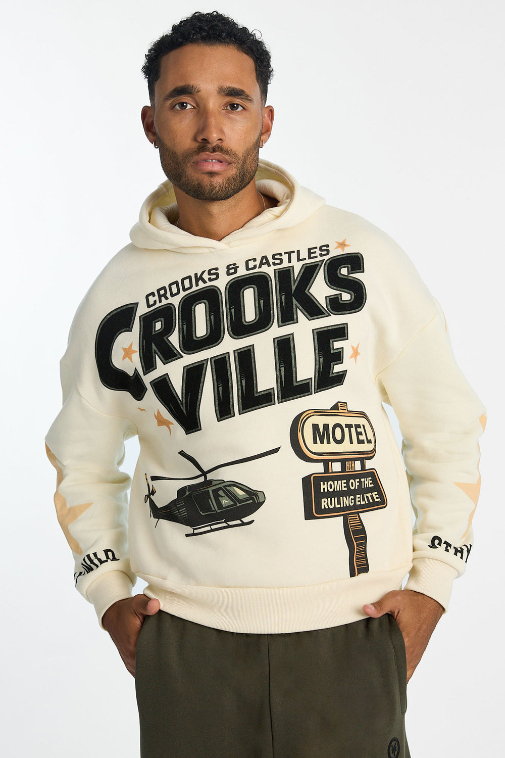 Haut à capuchon imprimé Crooks & Castles Crooksville homme Haut à capuchon imprimé Crooks & Castles Crooksville homme