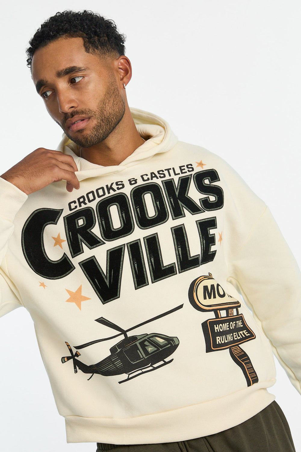 Haut à capuchon imprimé Crooks & Castles Crooksville homme Haut à capuchon imprimé Crooks & Castles Crooksville homme