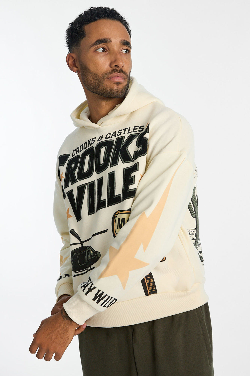 Haut à capuchon imprimé Crooks & Castles Crooksville homme Haut à capuchon imprimé Crooks & Castles Crooksville homme