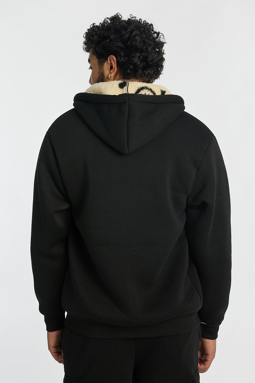 Haut à capuchon zippé doublé sherpa Crooks & Castles homme Haut à capuchon zippé doublé sherpa Crooks & Castles homme