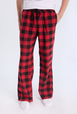 West49 Mens Red Plaid Pajama Bottoms