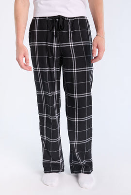 West49 Mens Black Plaid Pajama Bottoms