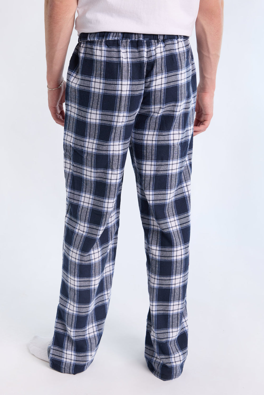 West49 Mens White Plaid Pajama Bottoms West49 Mens White Plaid Pajama Bottoms