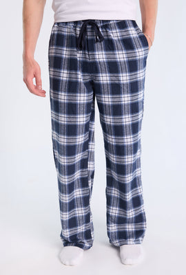 West49 Mens White Plaid Pajama Bottoms