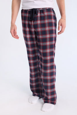 West49 Mens Navy Plaid Pajama Bottoms