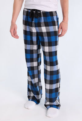 West49 Mens Blue Plaid Pajama Bottoms