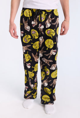 Bas de pyjama en polaire imprimé Shrek et Donkey homme