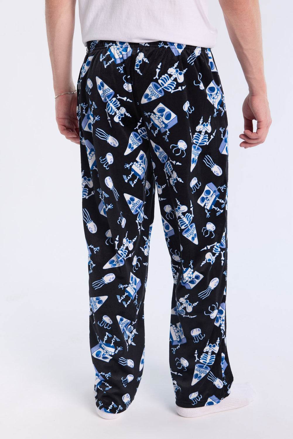 Mens SpongeBob Skeleton Pajama Bottoms Mens SpongeBob Skeleton Pajama Bottoms