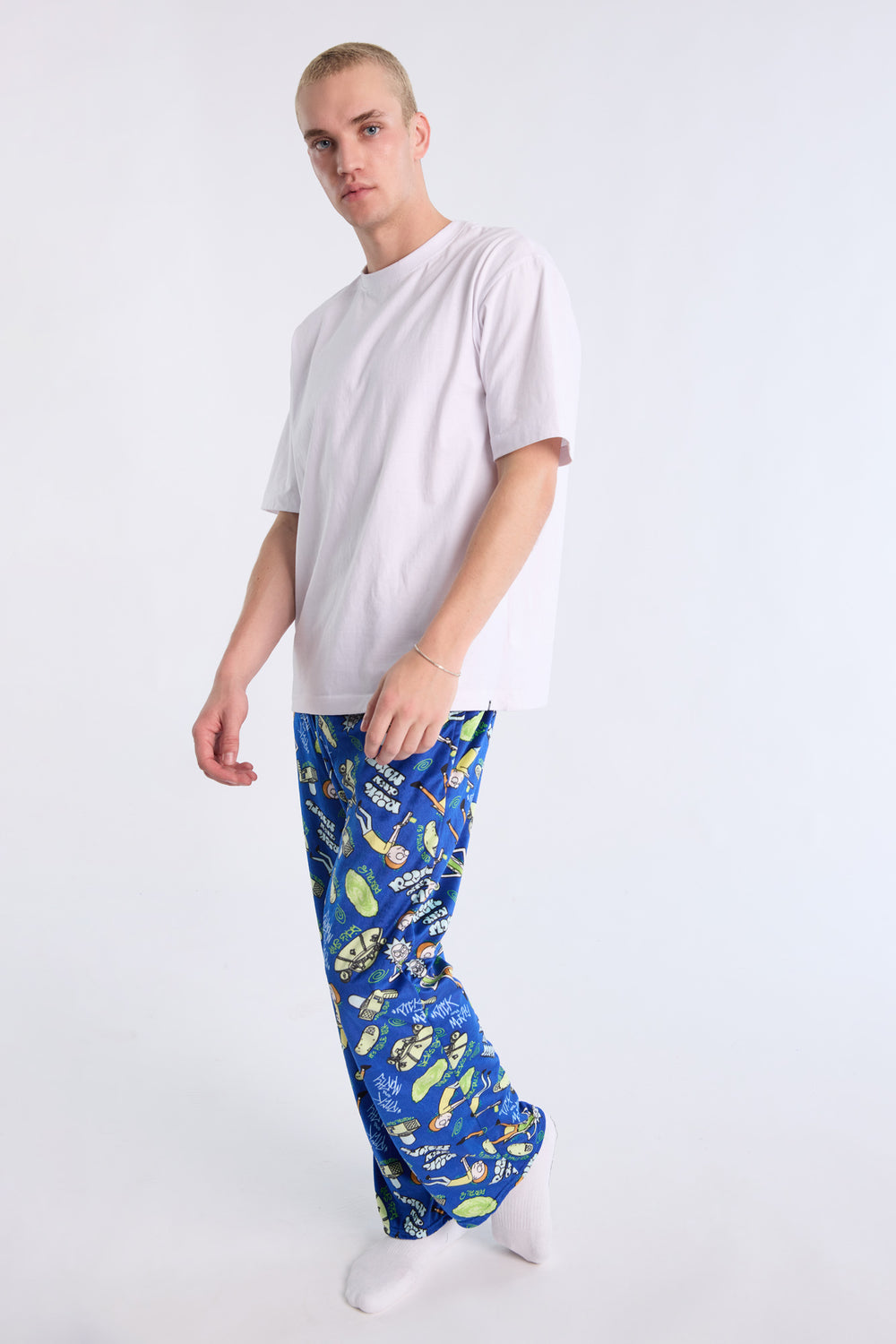 Bas de pyjama en polaire imprimé Rick And Morty homme Bas de pyjama en polaire imprimé Rick And Morty homme