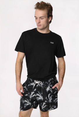 West49 Mens Palm Tree Printed Beach Shorts