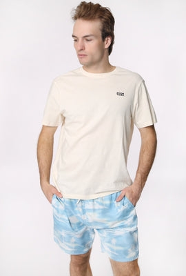 West49 Mens Tropical Island Printed Beach Shorts