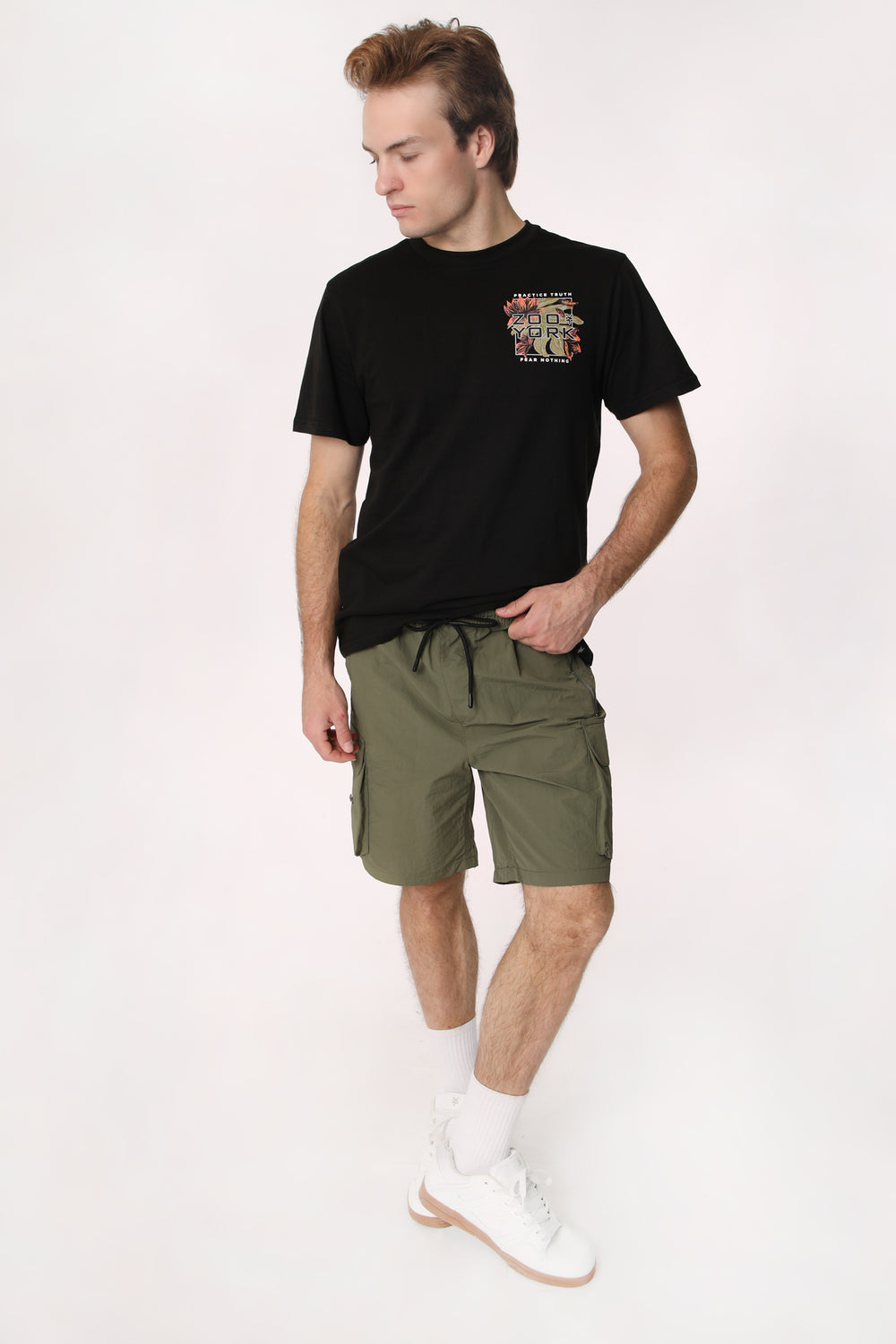 West49 Mens Nylon Cargo Shorts with Zip West49 Mens Nylon Cargo Shorts with Zip