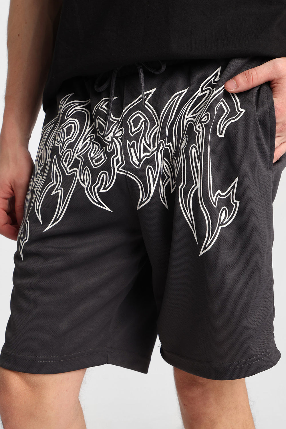 Short en maille imprimé logo Arsenic Short en maille imprimé logo Arsenic