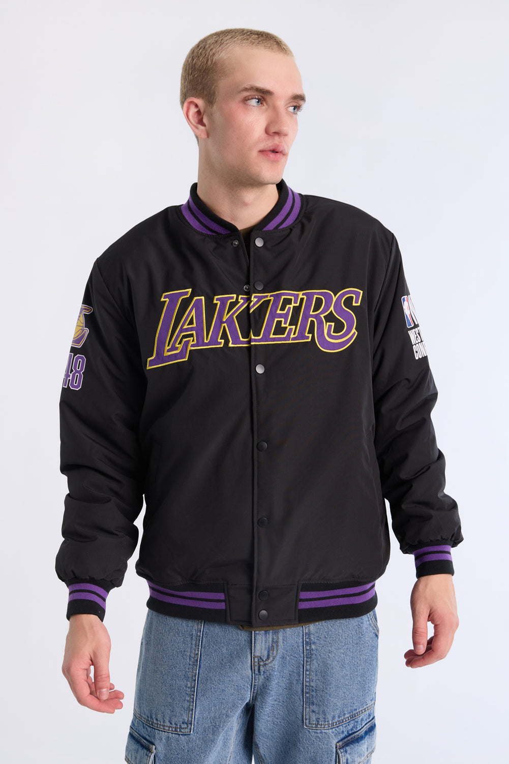 Mens LA Lakers Bomber Jacket Mens LA Lakers Bomber Jacket