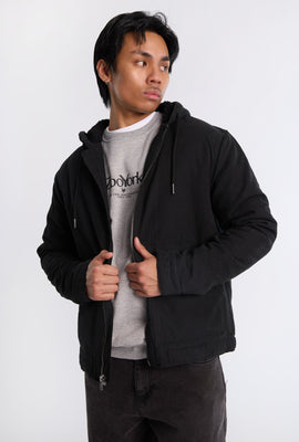 Veste en sergé doublée en sherpa Arsenic homme