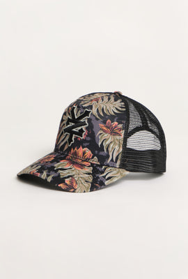 Zoo York Mens Tropical Print Trucker Hat
