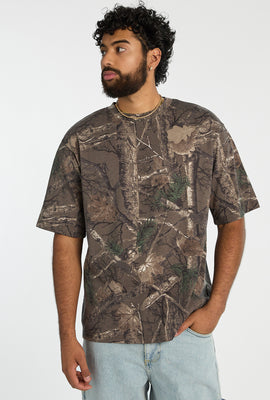 T-shirt surdimensionné imprimé camouflage arbre Zoo York homme