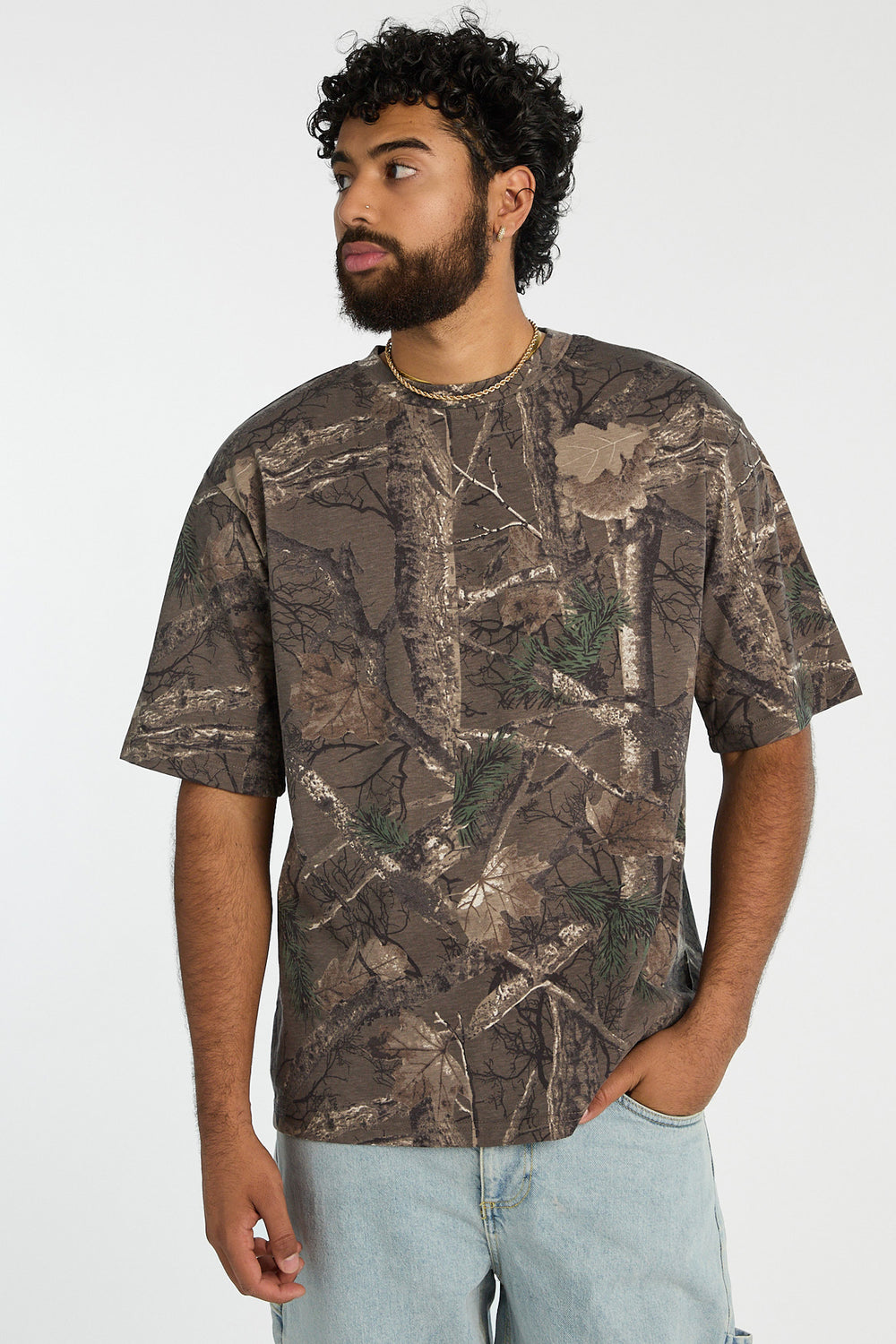 T-shirt surdimensionné imprimé camouflage arbre Zoo York homme T-shirt surdimensionné imprimé camouflage arbre Zoo York homme