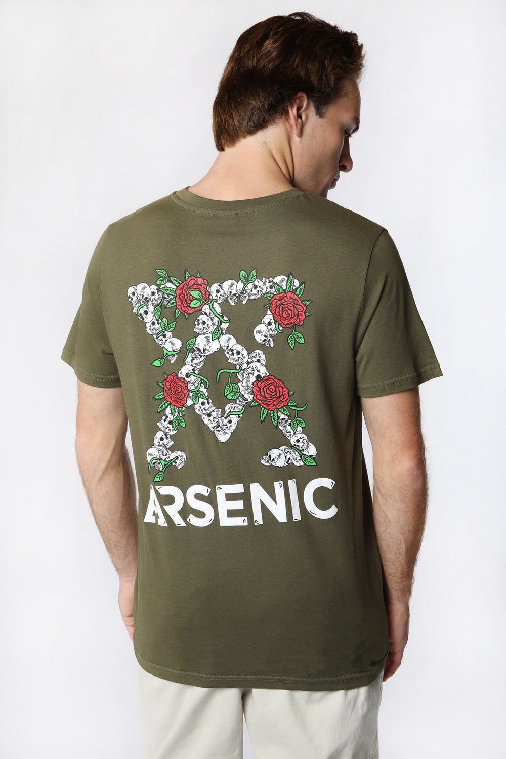 T-Shirt Imprimé Crânes & Roses Arsenic Homme T-Shirt Imprimé Crânes & Roses Arsenic Homme