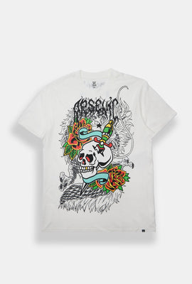 Arsenic Skull Tattoo Graphic Tee