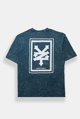 T-shirt surdimensionné délavé imprimé à logo carré Zoo York