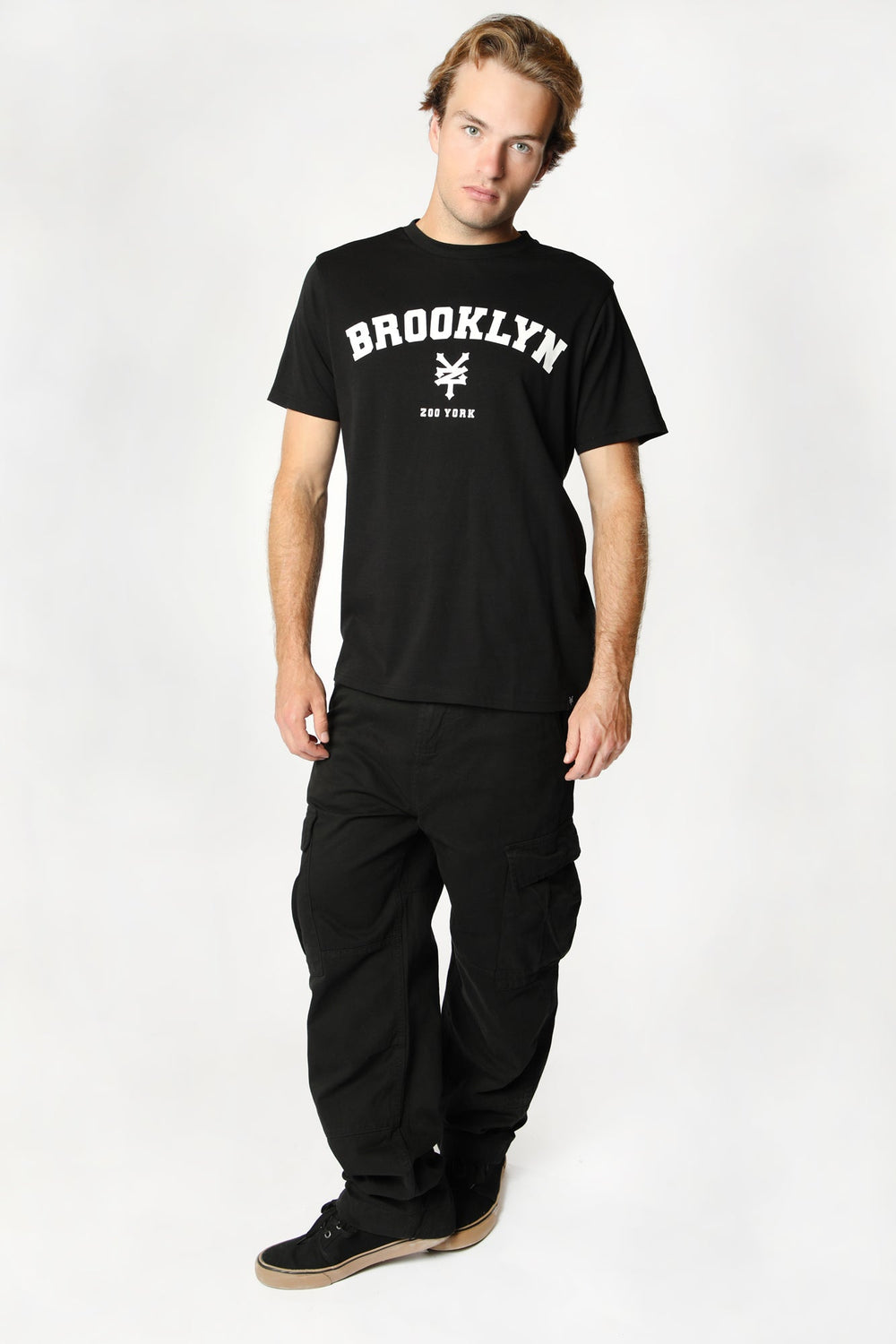 T-Shirt Imprimé Logo Brooklyn Zoo York Homme Noir