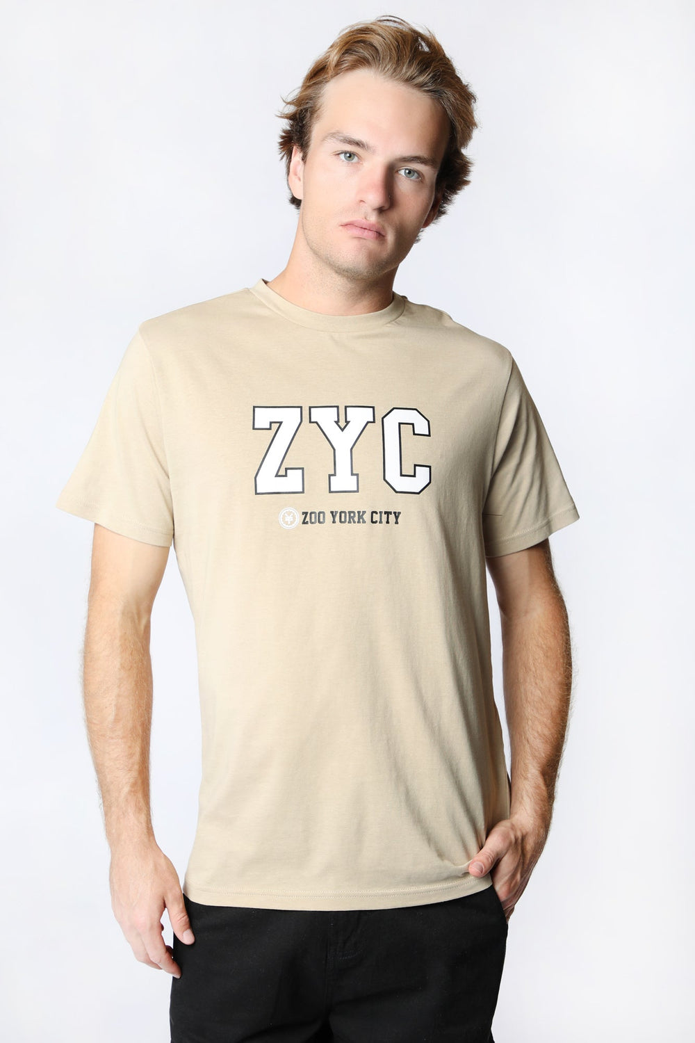 Zoo York Mens ZYC Logo T-Shirt Natural