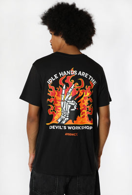 T-Shirt Imprimé Idle Hands Arsenic Homme