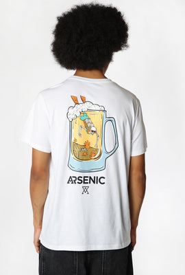T-Shirt Blanc Imprimé Arsenic Homme