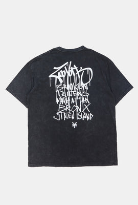 Zoo York Mens Washed Relaxed Logo T-Shirt