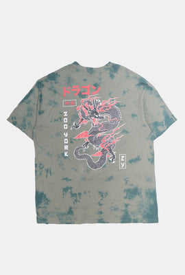 T-shirt tie-dye imprimé dragon Zoo York Homme