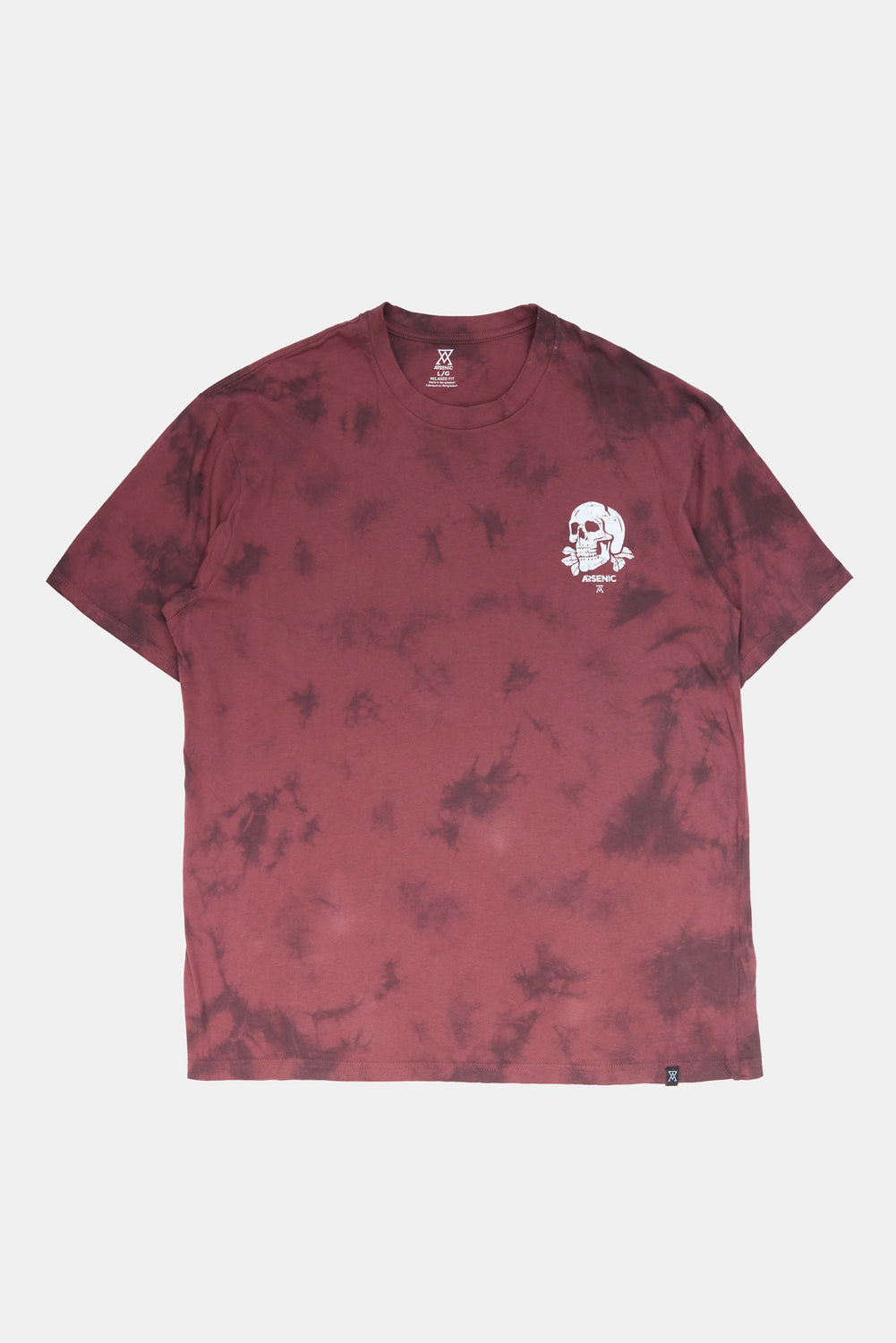 Arsenic Mens Tie-Dye Skull Bouquet T-Shirt Arsenic Mens Tie-Dye Skull Bouquet T-Shirt