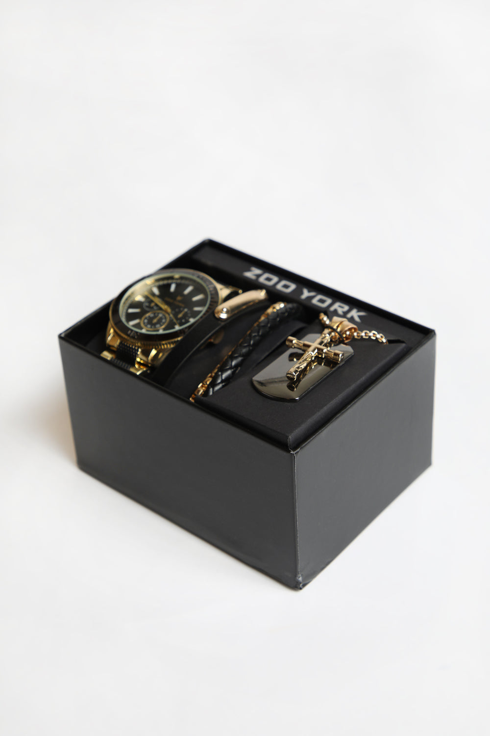 Zoo York Mens Black & Gold Cross Watch Set Zoo York Mens Black & Gold Cross Watch Set