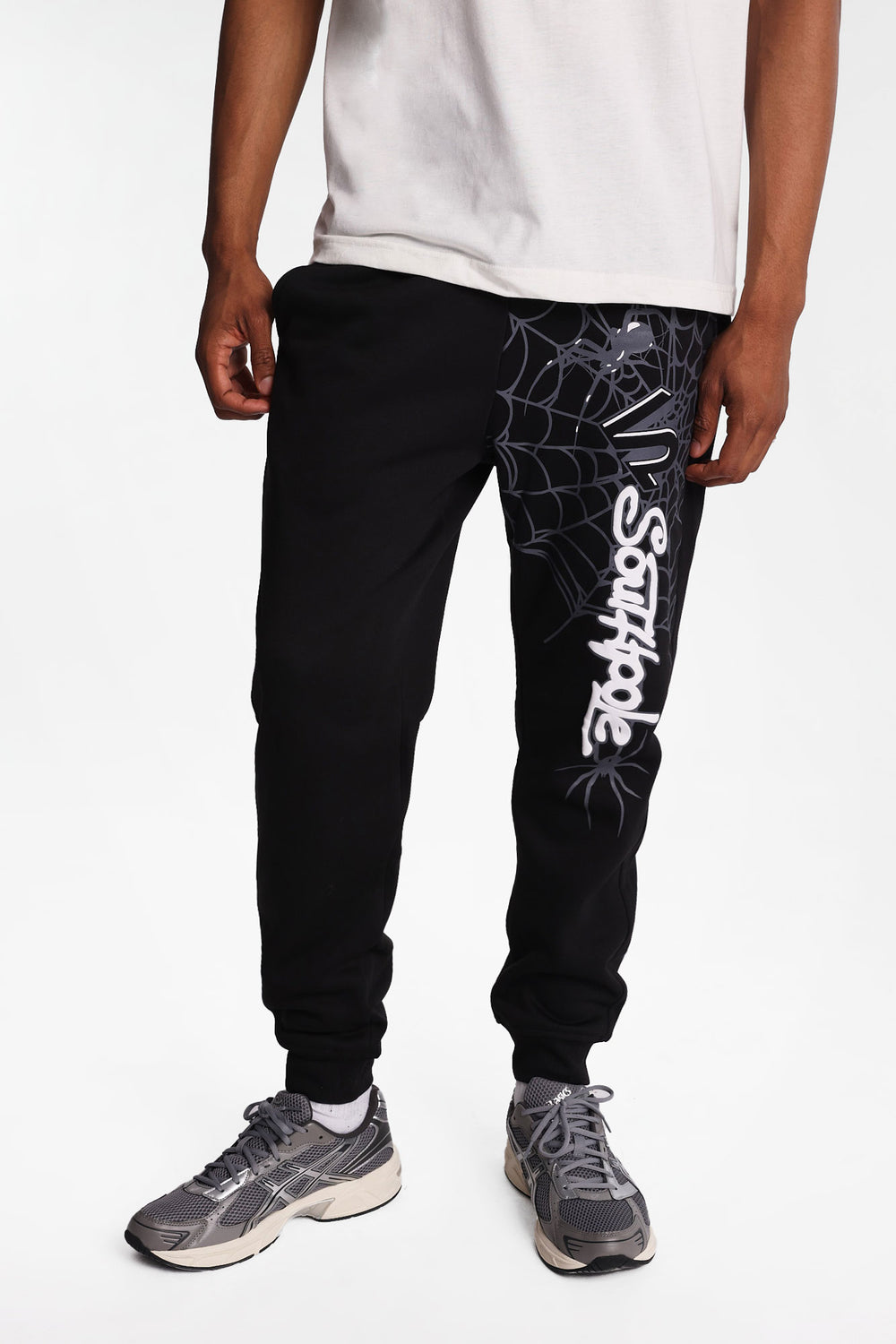Jogger en molleton imprimé toile d'araignée Southpole Jogger en molleton imprimé toile d'araignée Southpole