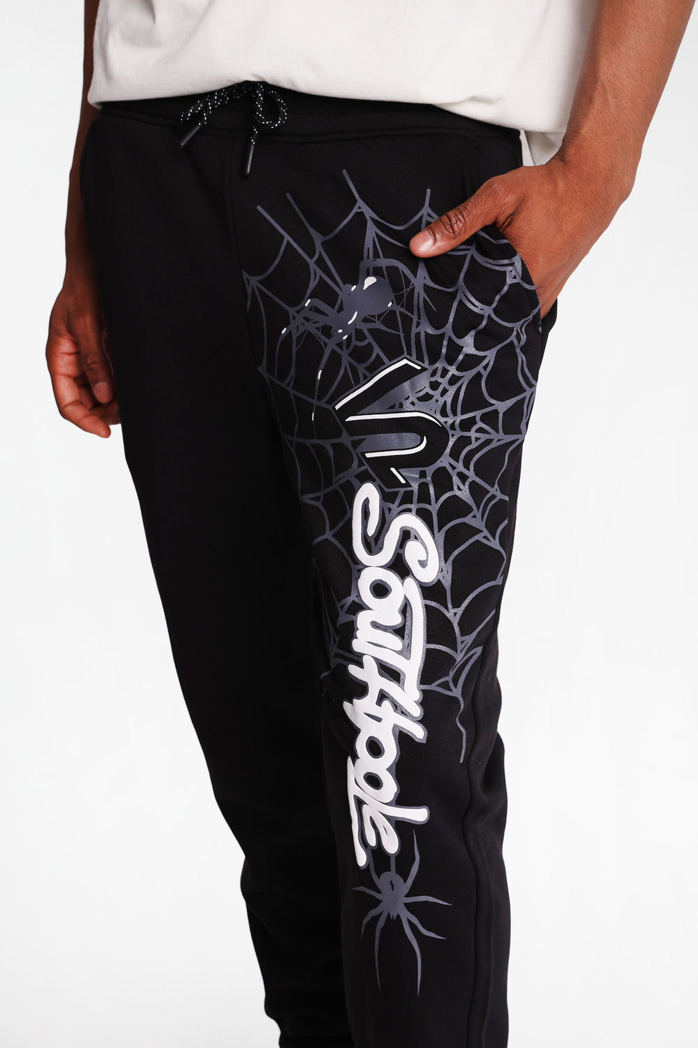 Jogger en molleton imprimé toile d'araignée Southpole Jogger en molleton imprimé toile d'araignée Southpole