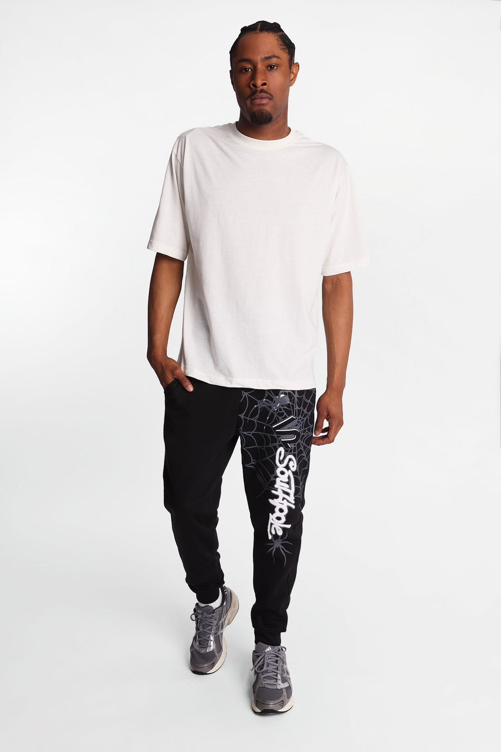 Jogger en molleton imprimé toile d'araignée Southpole Jogger en molleton imprimé toile d'araignée Southpole