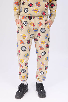 Jogger en molleton motif logos NBA homme