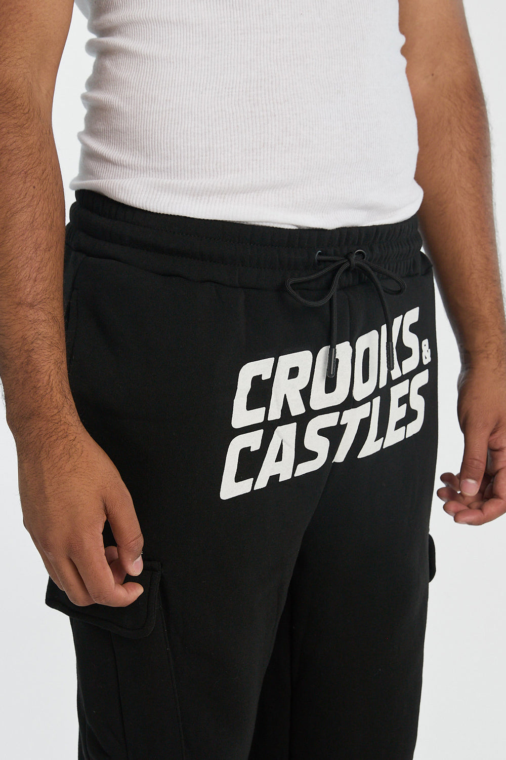 Jogger en molleton cargo imprimé course Crooks & Castles homme Jogger en molleton cargo imprimé course Crooks & Castles homme