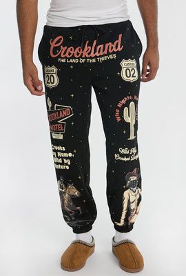 Jogger en molleton imprimé Crookland Crooks & Castles homme